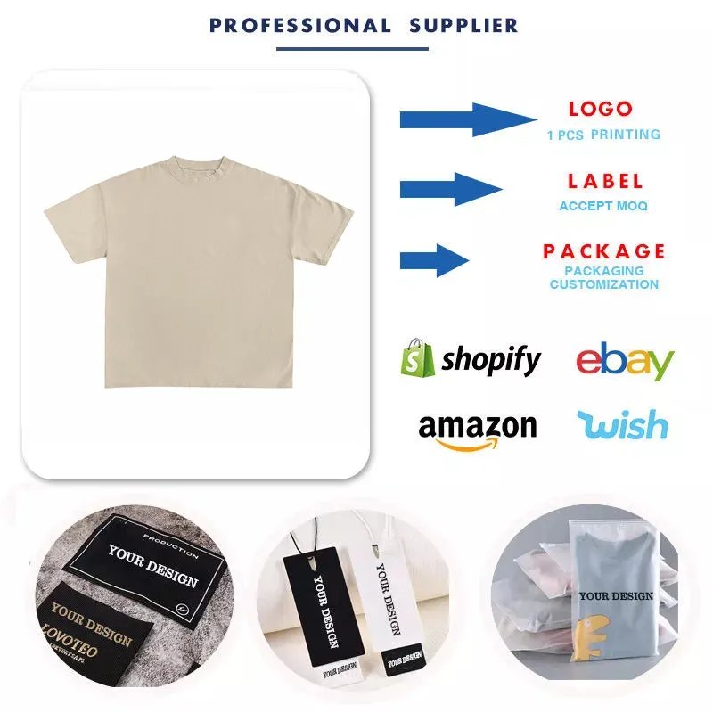 Blank Drop Shoulder T-Shirts For Men 100% Cotton Heavyweight Acid Wash Custom Logo Shirts Plus Size Oversized Men's t-Shirts