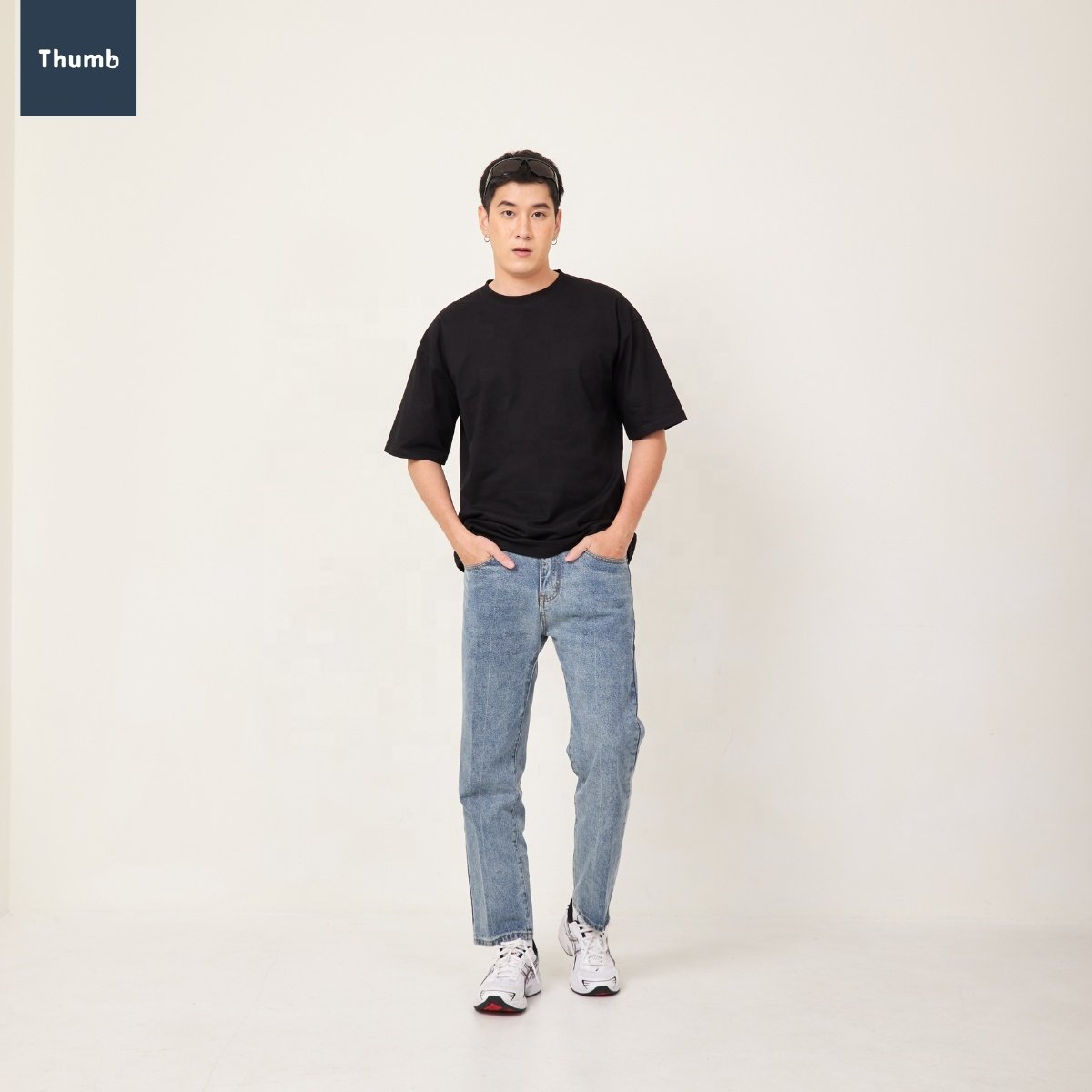 Y2K Fashion Baggy Plus Size Men's T-Shirt Oversized Drop Shoulder Hip Hop Streetwear 100% Cotton High Quality Made in Thailand
