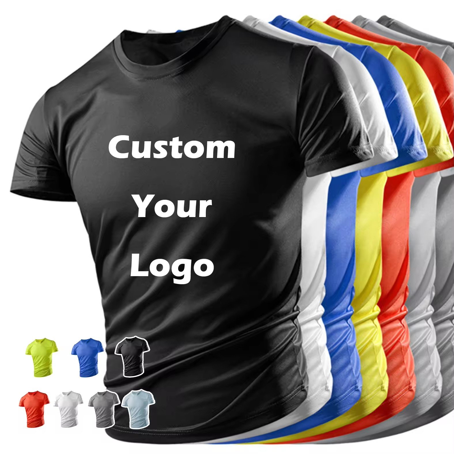 Quality Crew Neck Culture Shirt Thermal Sublimation 100% Polyester Fibre Large Size Solid Colour Breathable Men's T-Shirt