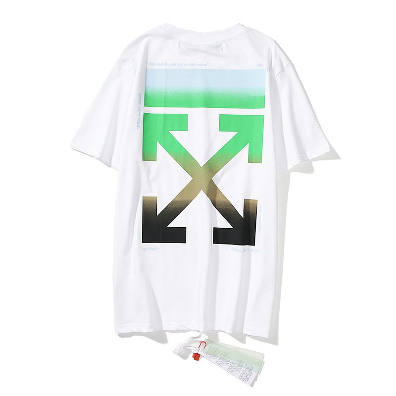 Wholesale Summer New OW Trendy Fashion High Quality 100% Cotton Men's and Women's Round Neck T-shirt