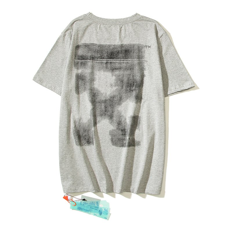 Wholesale Summer New OW Trendy Fashion High Quality 100% Cotton Men's and Women's Round Neck T-shirt