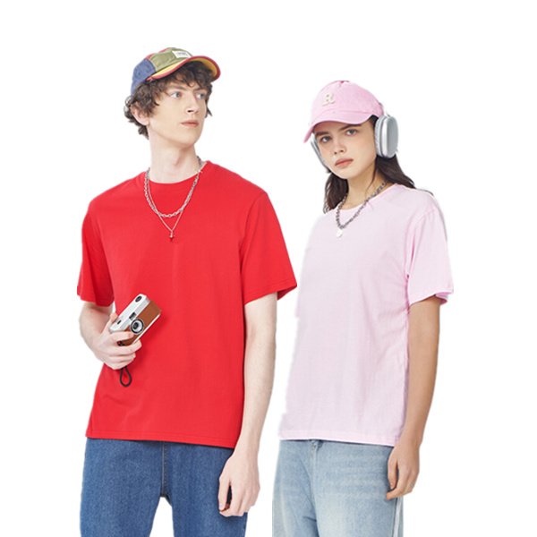 Wholesale high quality EU plus size 220gsm 100% cotton custom printed logo blank short sleeve unisex women's men's t-shirt