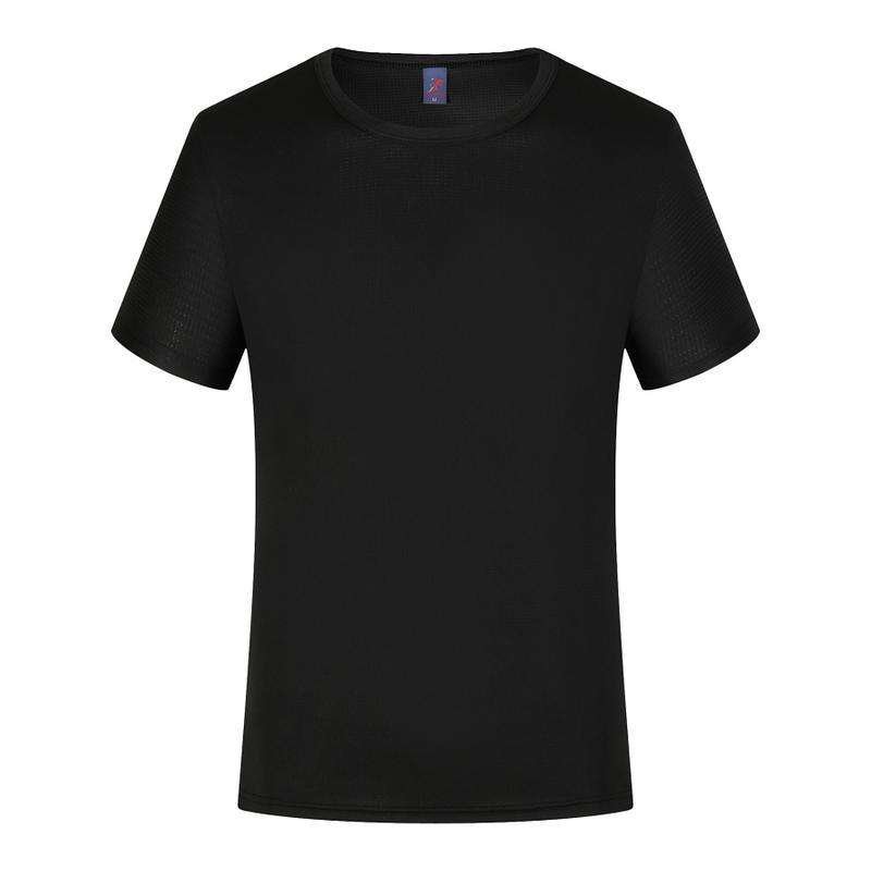 Wholesale Solid Color White Unisex Black Polyester Cotton Tee T Shirt Custom High Quality Blank Heavyweight Plain Men's T-Shirt