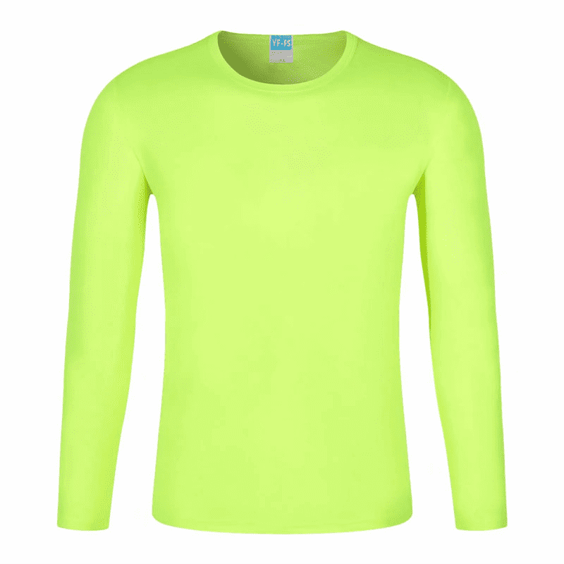 Custom cheap quick dry fit 100% polyester crew neck long sleeve t shirts men's O-neck t shirts