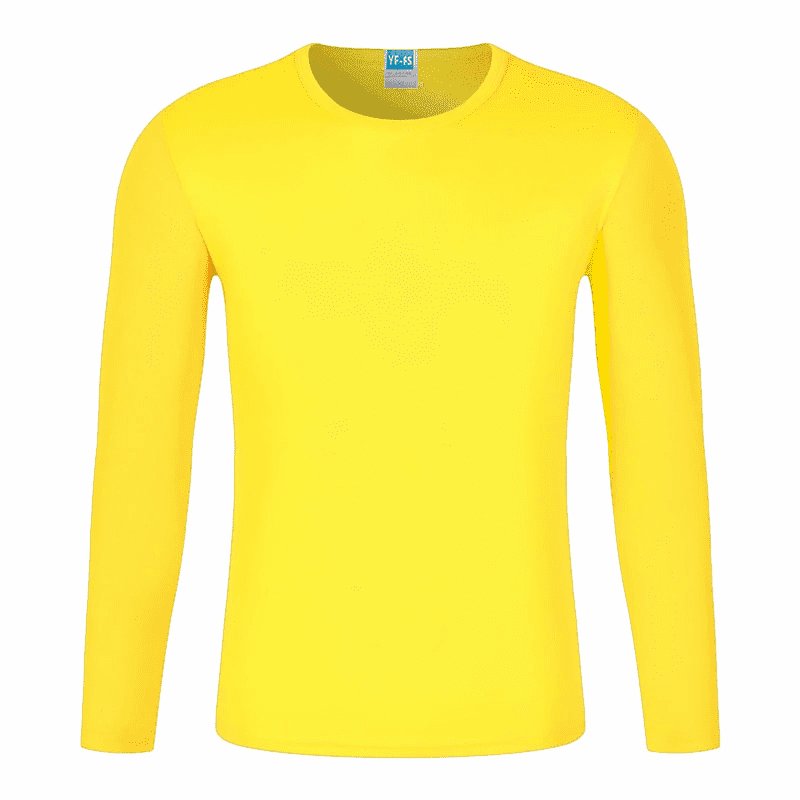 Custom cheap quick dry fit 100% polyester crew neck long sleeve t shirts men's O-neck t shirts
