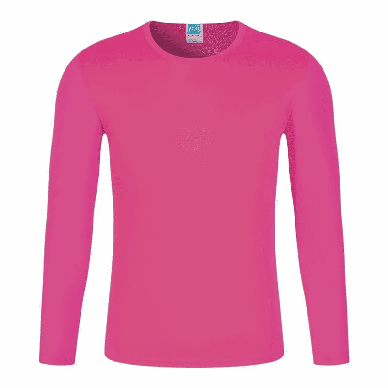 Custom cheap quick dry fit 100% polyester crew neck long sleeve t shirts men's O-neck t shirts