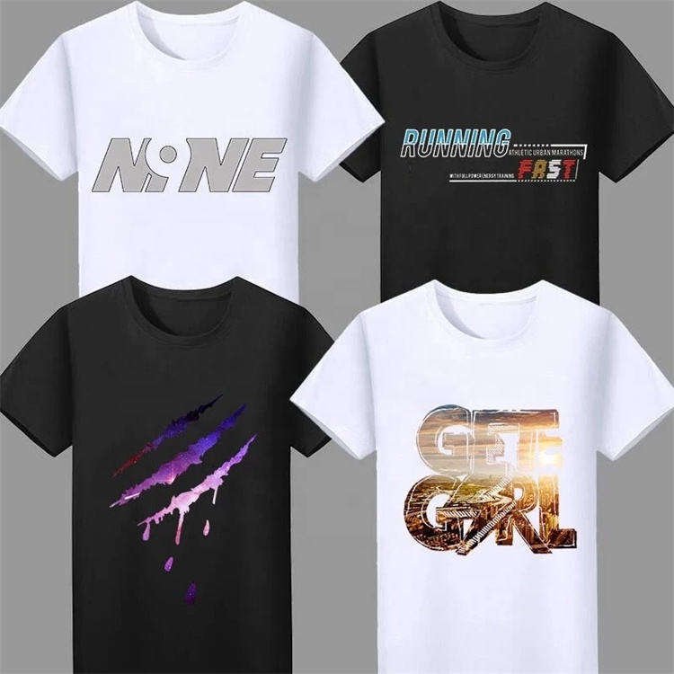 Factory Direct Sale Short Sleeve Round Neck Shirt Big Tall Women 's Stock T-shirt White tshirt