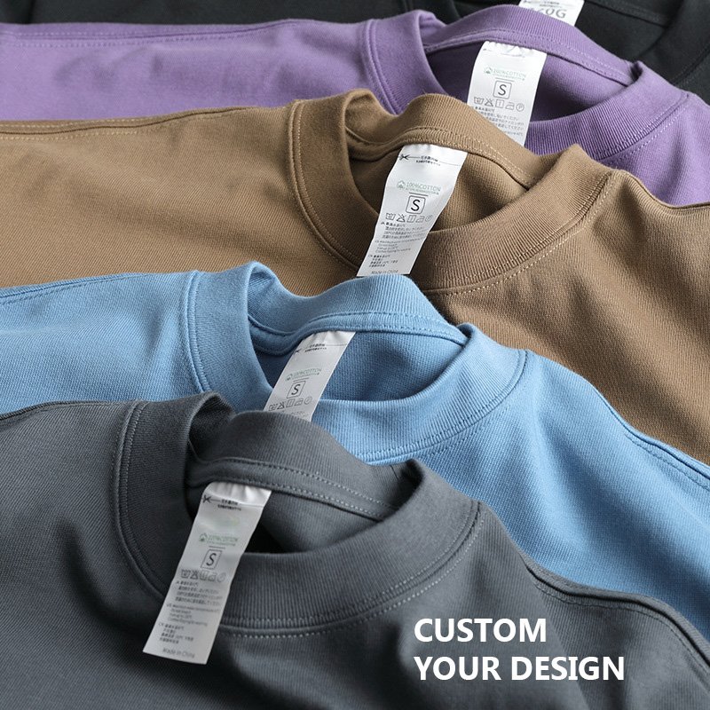 High Quality 100% Cotton Oversized Heavy Tshirt Custom Printing Heavyweight T Shirt Plain Blank Men's T-shirt For Unisex