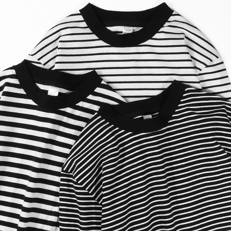 TX118 High Quality Cotton Men's T-shirts Anti-Wrinkle Long Sleeve T Shirt Plain Dyed Striped T Shirt For Men