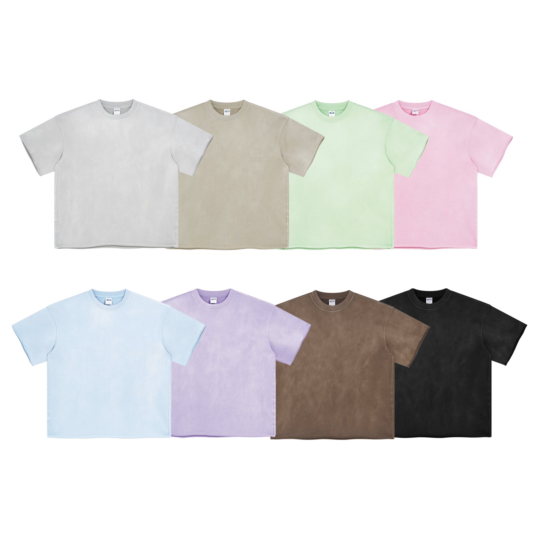 High Quality 100% Cotton Oversized Acid Wash Tshirts 360gsm Cotton Plain Men's T-shirts Custom Logo Blanks Mens T Shirt