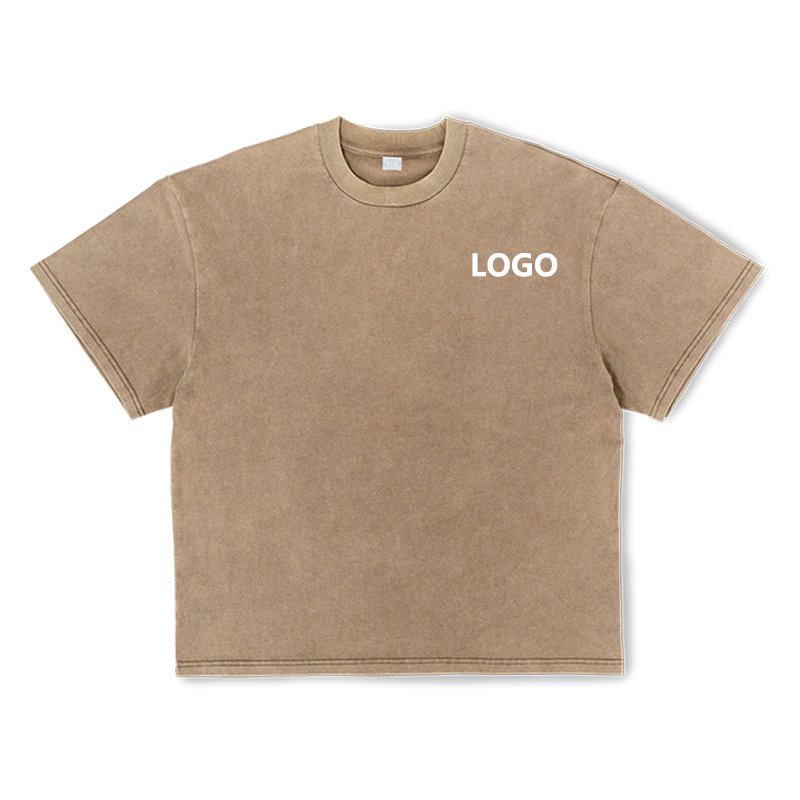 Slvow Custom High Quality 100%Cotton Acid Wash Vintage T-Shirt Unisex Print Logo Men's Plain T-shirt