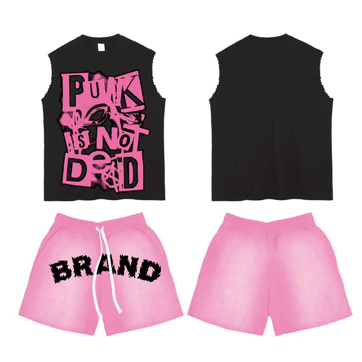 2024 New Casual Printing 2 Piece Set Oversize Joggers Suits Cotton Men'S Sets Custom Logo Sweatsuit Sport T-Shirt Short Set
