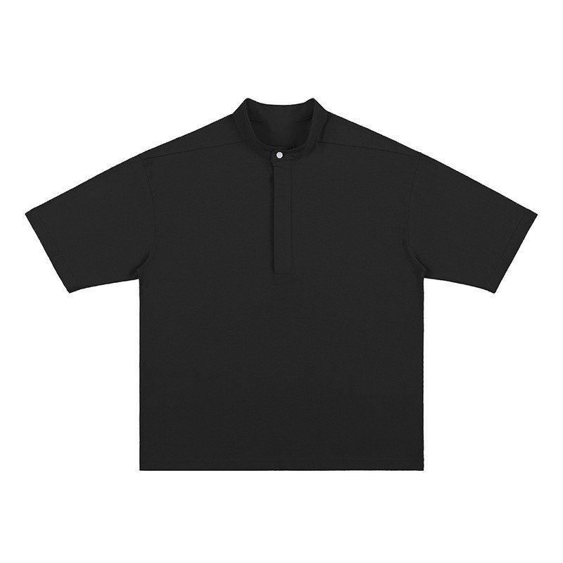High Quality Hot Sale Promotional Mens Custom Street Style Oversize Drop Shoulder Polo T Shirts