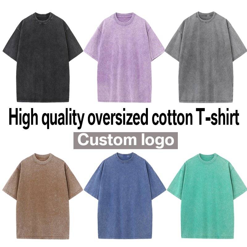 High Quality 100% Cotton Blank vintage T-shirts 230gsm Heavyweight Oversized Tshirt Printing Custom Men's T Shirt