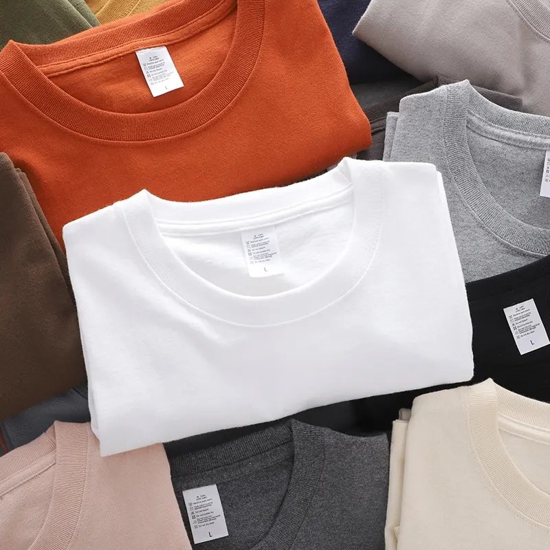Custom Printing Embroidery 260gsm Heavy Cotton Oversized T shirt For Men Drop-Shoulder Plain Custom Unisex Men's T-shirt