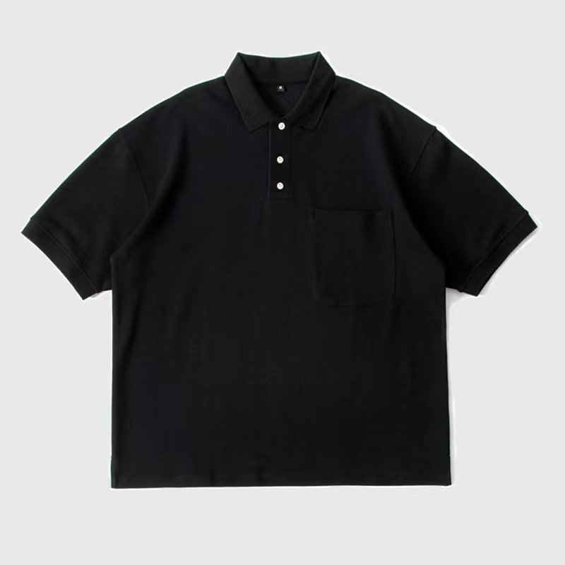 Pure Color Turn-down Collar Pique Custom Polo Shirts Button Plus Size Men's T-shirts Men's Polo Shirts