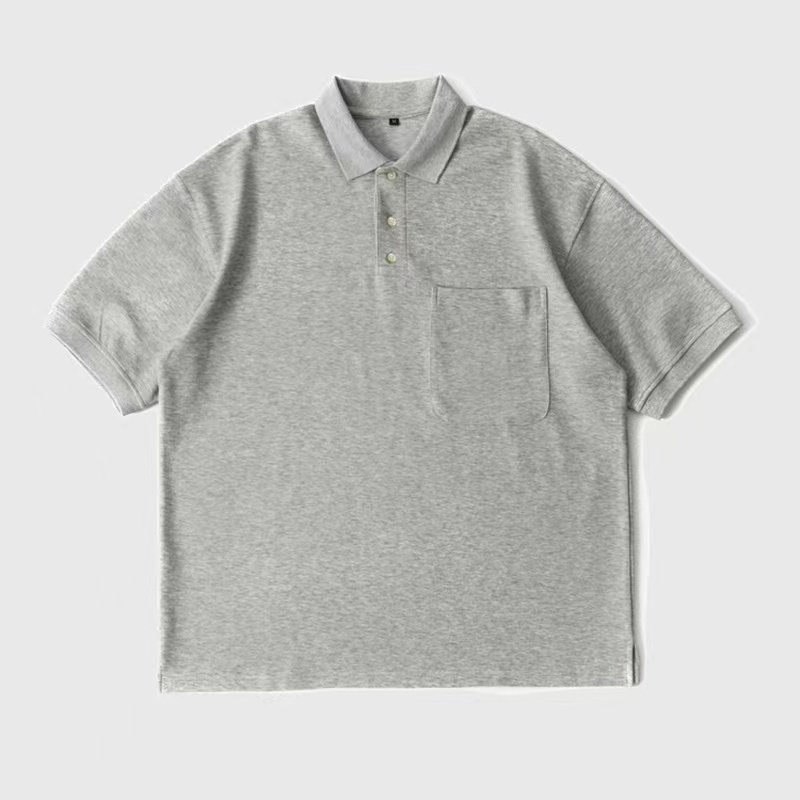 Pure Color Turn-down Collar Pique Custom Polo Shirts Button Plus Size Men's T-shirts Men's Polo Shirts