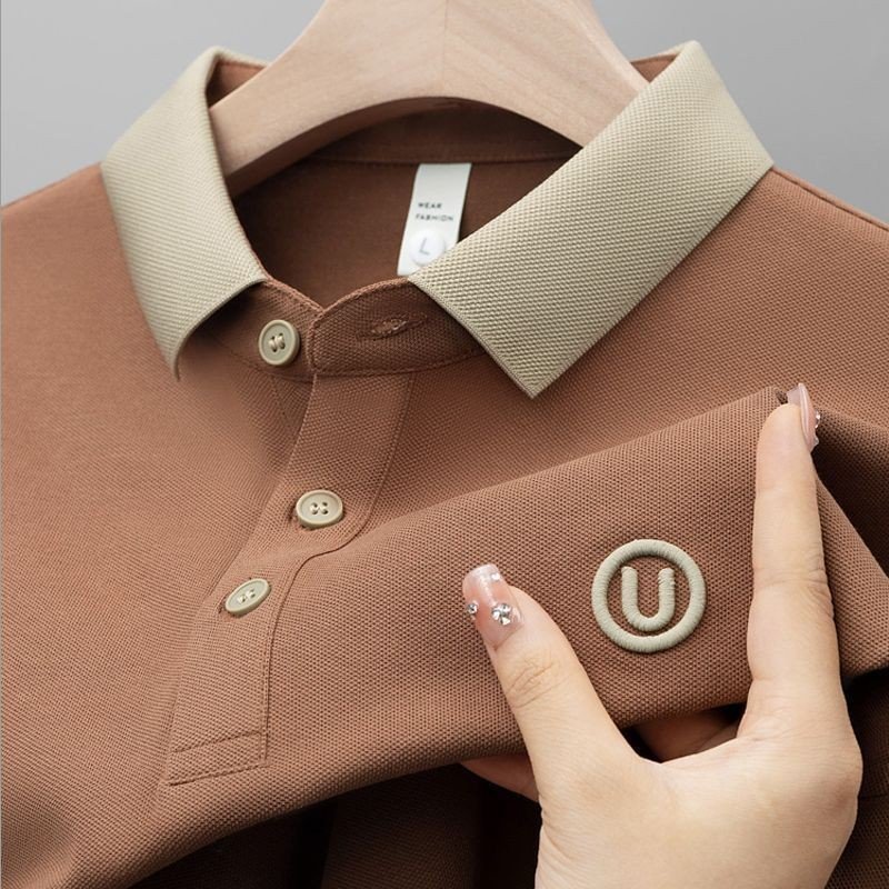 Polo Men's T-shirt Short Sleeve Casual Light Luxury Business Summer New Polo Collar Embroidery Top Half Sleeve Tide
