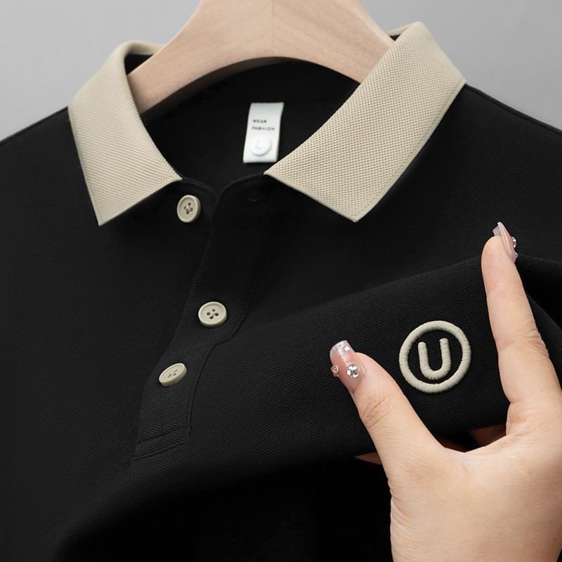 Polo Men's T-shirt Short Sleeve Casual Light Luxury Business Summer New Polo Collar Embroidery Top Half Sleeve Tide