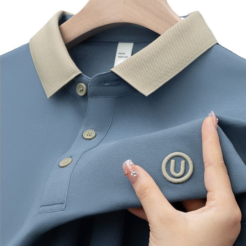 Polo Men's T-shirt Short Sleeve Casual Light Luxury Business Summer New Polo Collar Embroidery Top Half Sleeve Tide