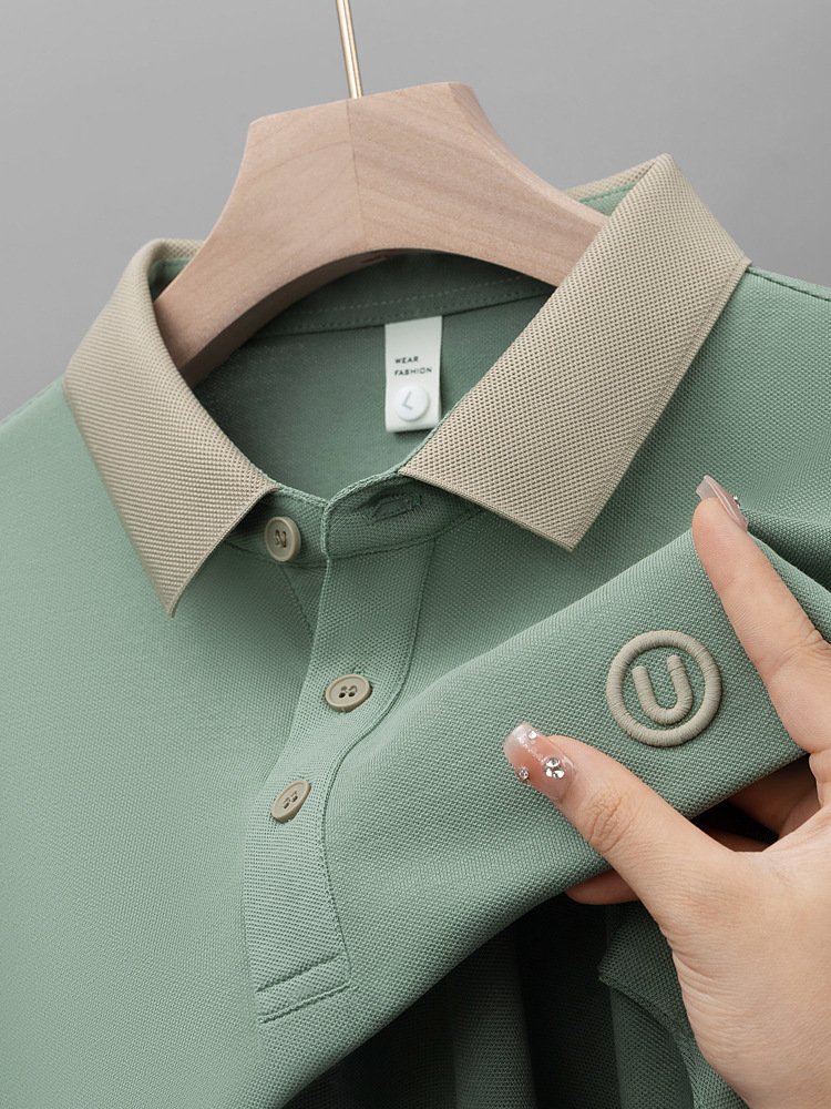 Polo Men's T-shirt Short Sleeve Casual Light Luxury Business Summer New Polo Collar Embroidery Top Half Sleeve Tide