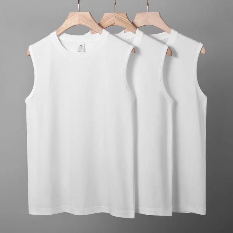 Men's Outerwear American Sleeveless T-shirt vest Fitness Sports Cotton Loose vest