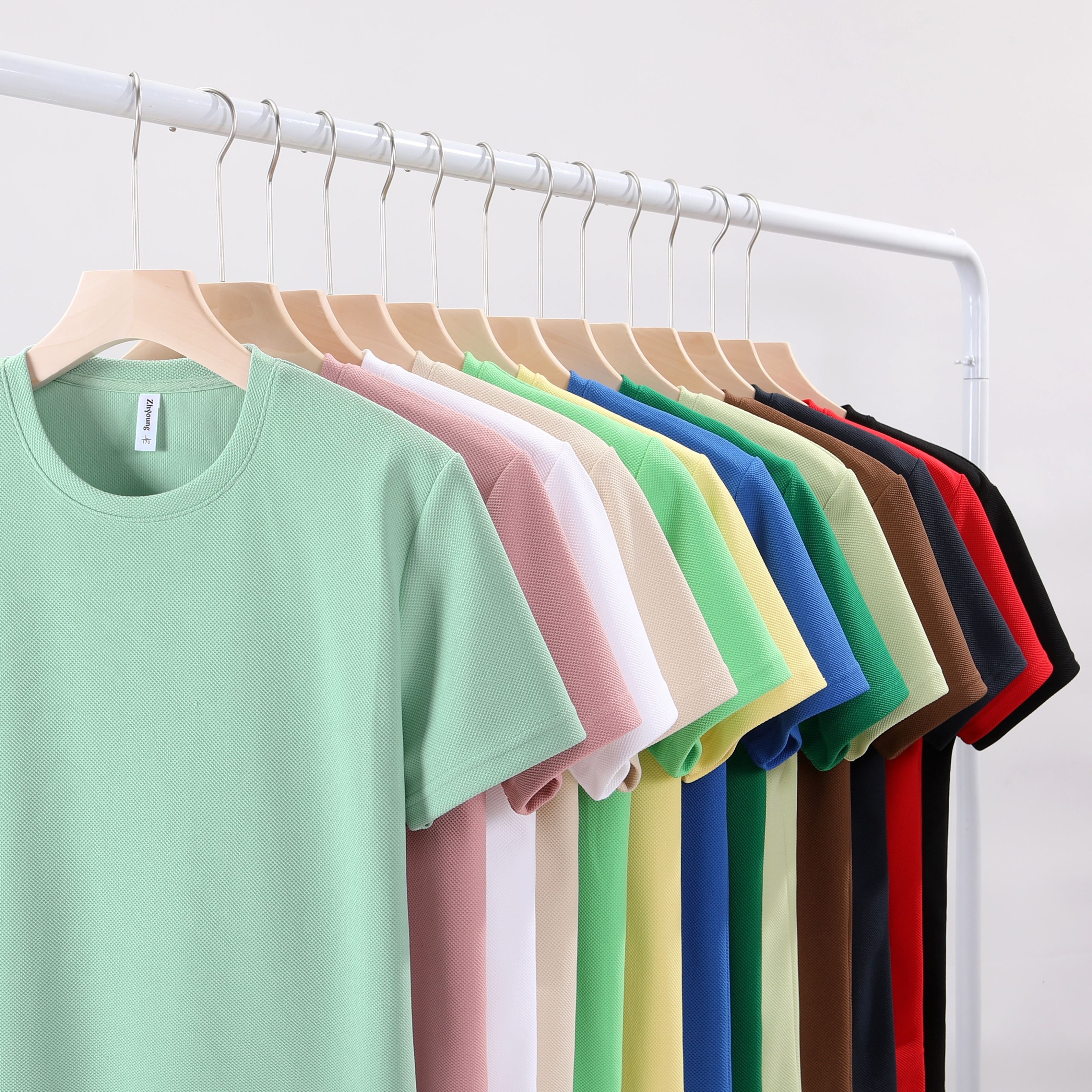 sublimation print blank 100% Polyester Zhudi t ahirt sport gym Heavyweight quick dry custom logo Men's T-Shirts