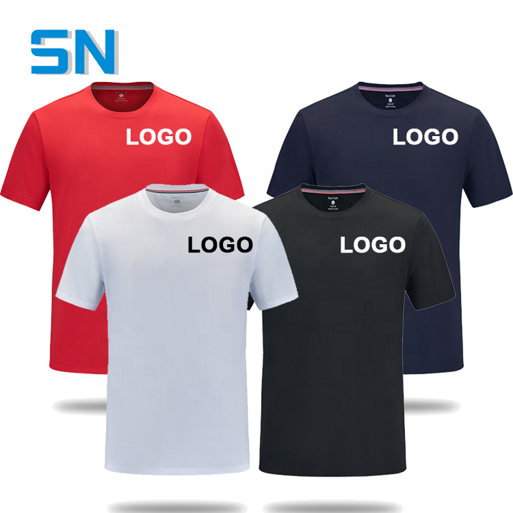 Customizable Men's Odair Neck T-Shirt Summer Formal Corporate Culture Uniform Logo Printing Short Sleeve High Quality T-shirt