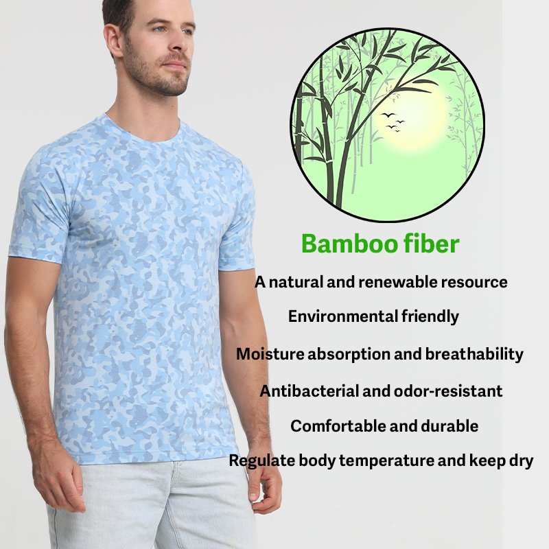 New Arrival Bamboo Fiber High quality plus size double layer plain oversized street wear Screen printing men's t shirts
