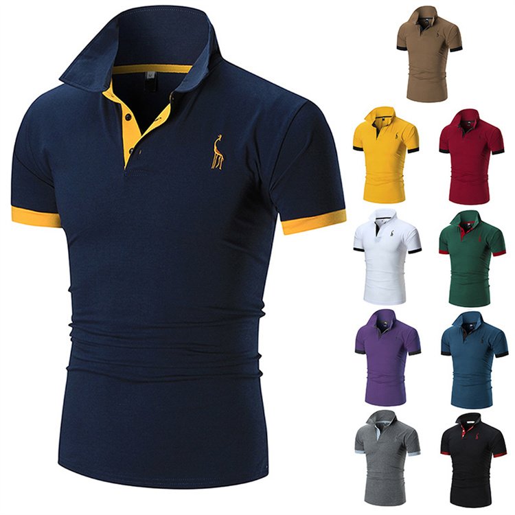 Wholesale of European and American new high-quality top panels men's polo stock shirt plus size men's t-shirts
