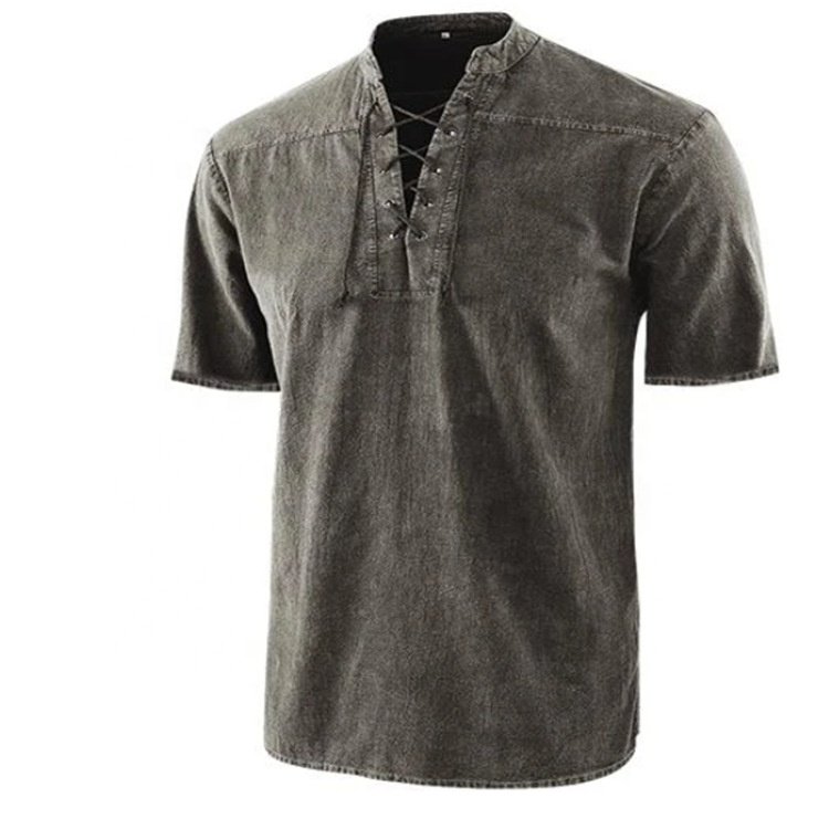 ST010 Wholesale High Quality Vintage Men's T-shirt Cotton Casual Short Sleeve Oversized Vintage T Shirt