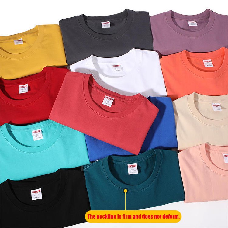 Wholesale Men Tshirt Cotton Summer Blank Plain T-shirt High Quality Custom Logo Printing Plus Size Men's T-Shirts