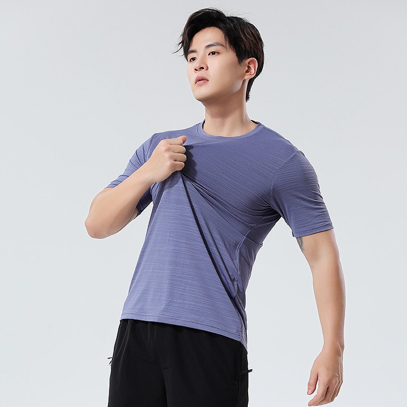 Custom Men's Summer Casual Short Sleeve T-Shirts O-Neck Knitted Blank T Shirts Yarn Dyed Printed Tshirts for Women