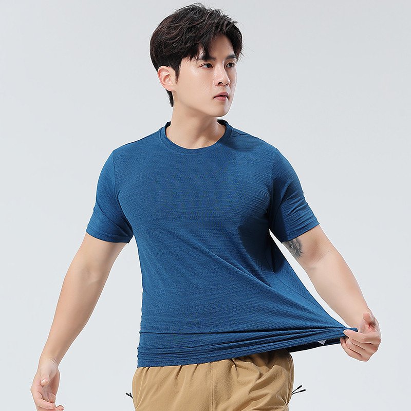 Custom Men's Summer Casual Short Sleeve T-Shirts O-Neck Knitted Blank T Shirts Yarn Dyed Printed Tshirts for Women