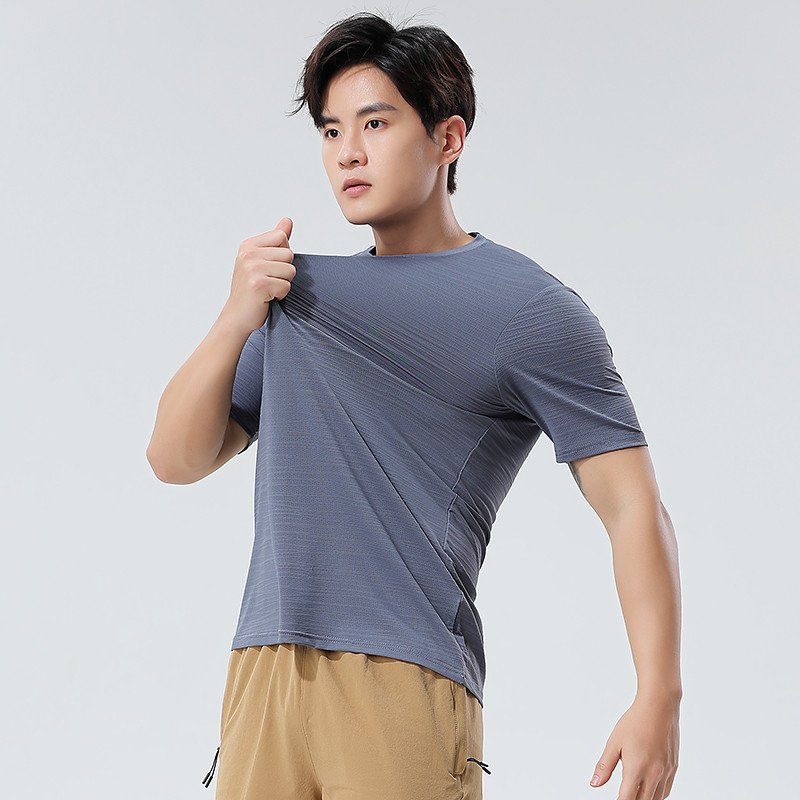 Custom Men's Summer Casual Short Sleeve T-Shirts O-Neck Knitted Blank T Shirts Yarn Dyed Printed Tshirts for Women