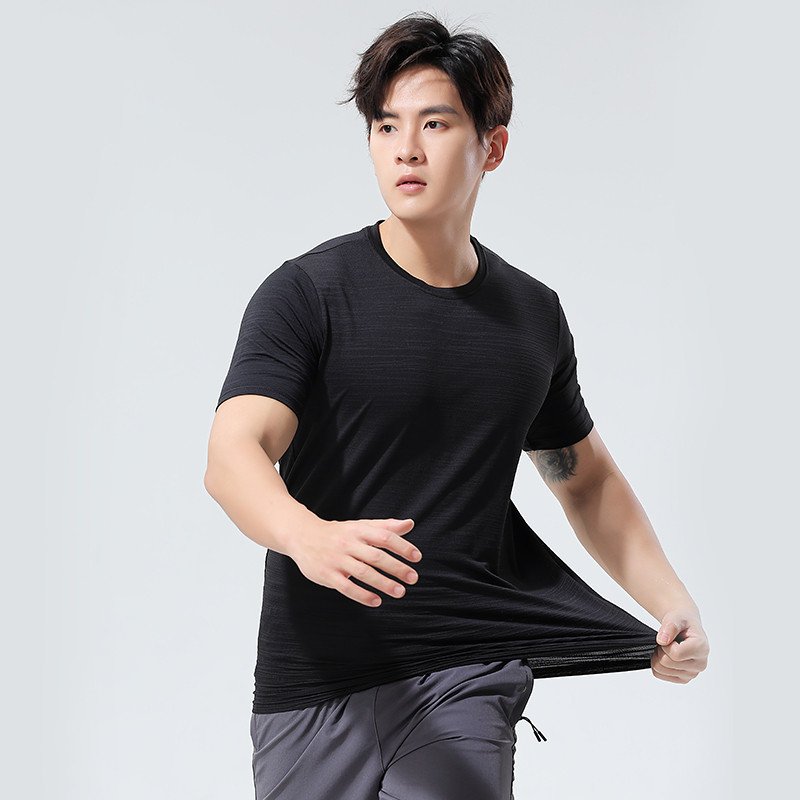 Custom Men's Summer Casual Short Sleeve T-Shirts O-Neck Knitted Blank T Shirts Yarn Dyed Printed Tshirts for Women