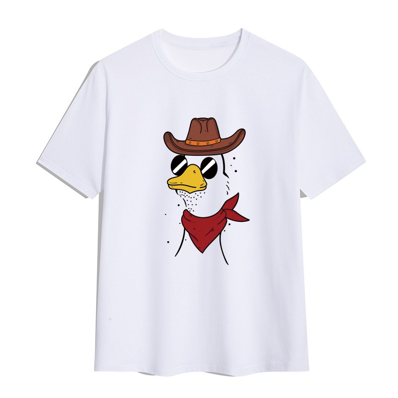 Prime Quality original men's t-shirts Heavy Weight Cowboy duck graphic t shirts print Cotton Oversized Blank men's t-shirts