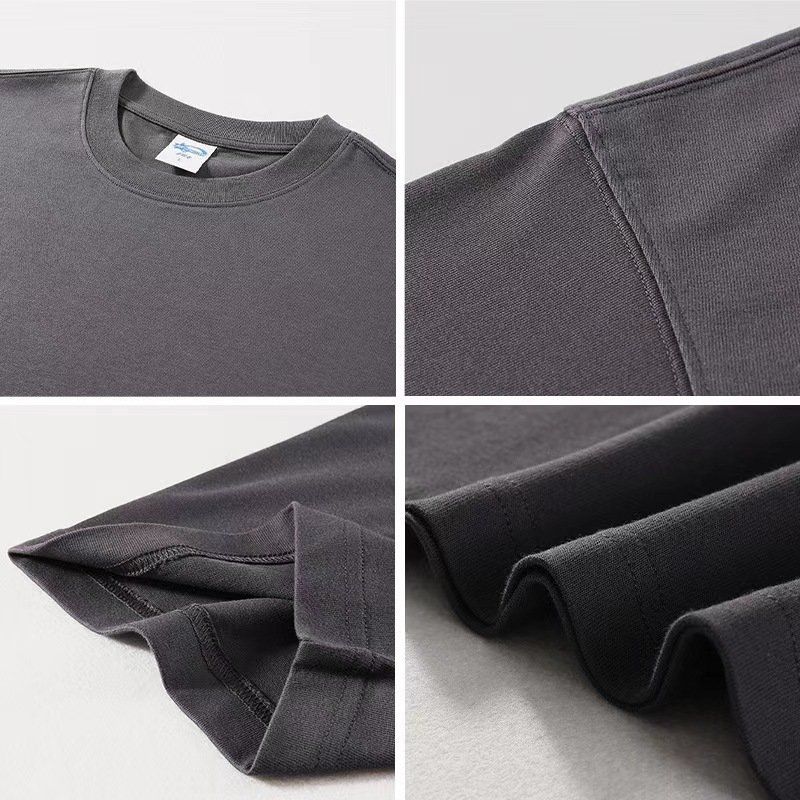 270 Gsm Blank Stock Round Neck Men's Casual Graphic T Shirts White Oversize Heavyweight Men's T-Shirt Custom Printing
