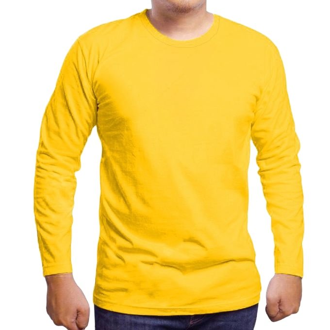 New Men's Fashion Solid Color Long Sleeve T-Shirt 100% Cotton Casual Design Cheap Premium Price Export Oriented Quality