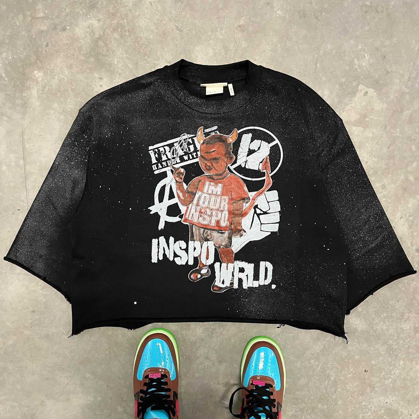Custom Logo Men's Boxy T-Shirt Oversized Heavyweight 100% Cotton TShirt Boxy Fit Cropped T-shirt Cotton Vintage T-Shirt for Men