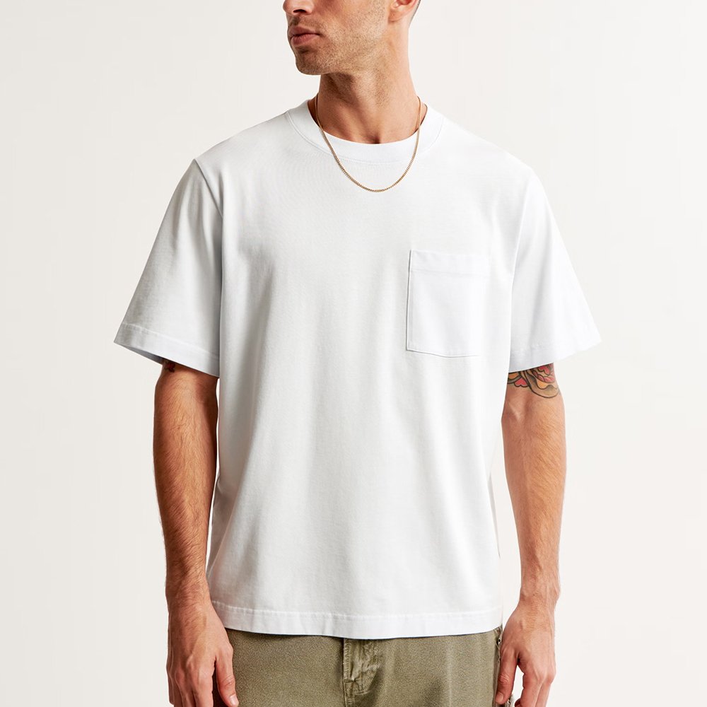 Custom Logo Oversized Size Blank Plain T-Shirt Sport Tshirt Short Sleeve Bulk Plus Size Men's T Shirts With Pocket