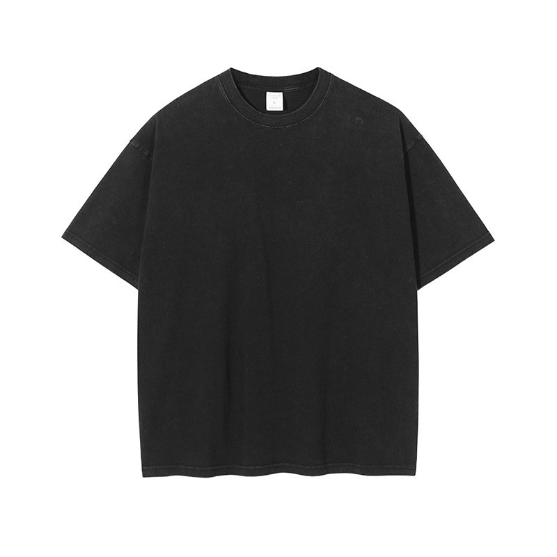 Streetwear Oversize Heavy 100% Cotton Men's T-shirts 275 GSM High Quality Heavyweight Acid Wash Vintage T Shirt