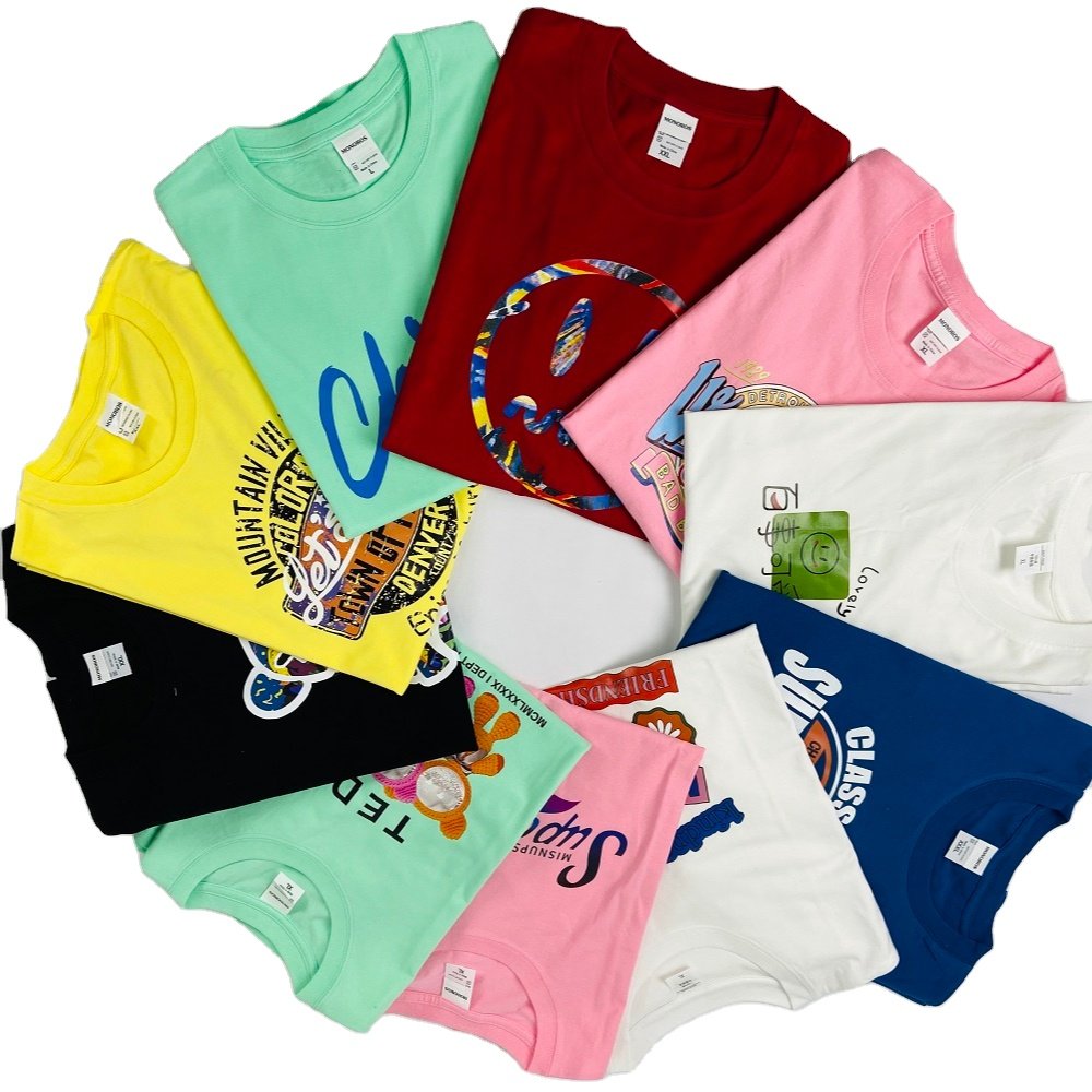 2023 Factory wholesale casual t-shirt 100% cotton good breathable men's t-shirts women's t-shirts