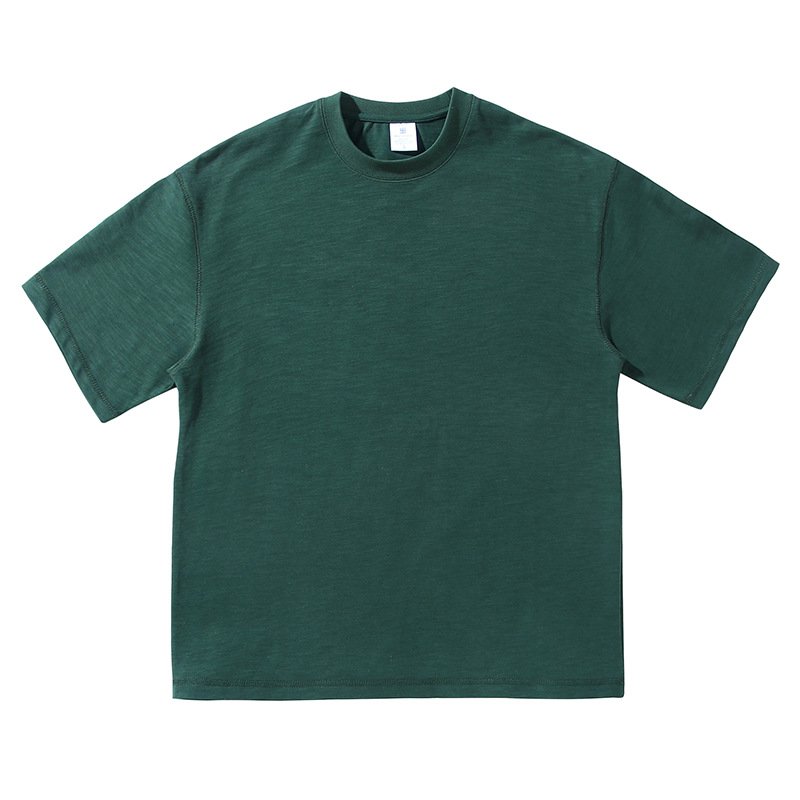 High Quality Custom Logo Bamboo Cotton 320gsm DTG Printing Oversized Tshirt Comfortable Drop Shoulder Men's T-shirts