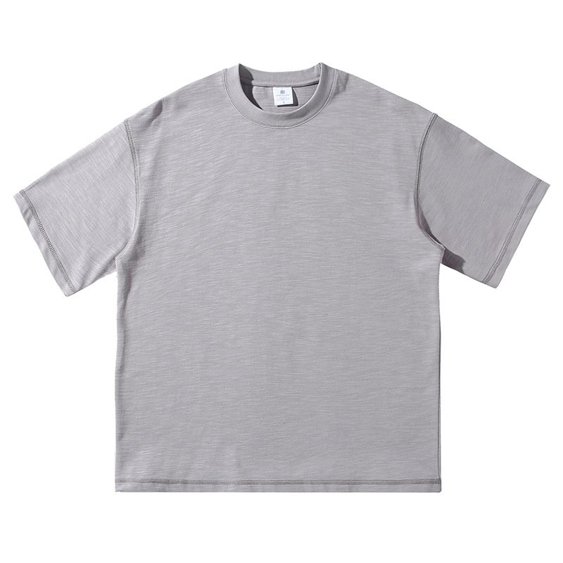 High Quality Custom Logo Bamboo Cotton 320gsm DTG Printing Oversized Tshirt Comfortable Drop Shoulder Men's T-shirts