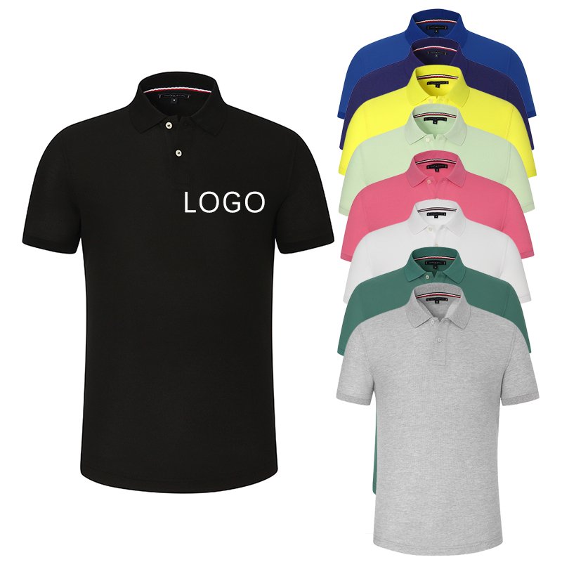 Custom logo blank golf t-shirts embroidered men's polo shirts polyester t shirt manufactures for men