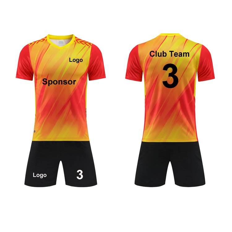 Custom Breathable Soccer Wear Full Set Football Uniform Soccer Men's T-shirt Football Kit Set Uniforms Sublimated Soccer Jersey