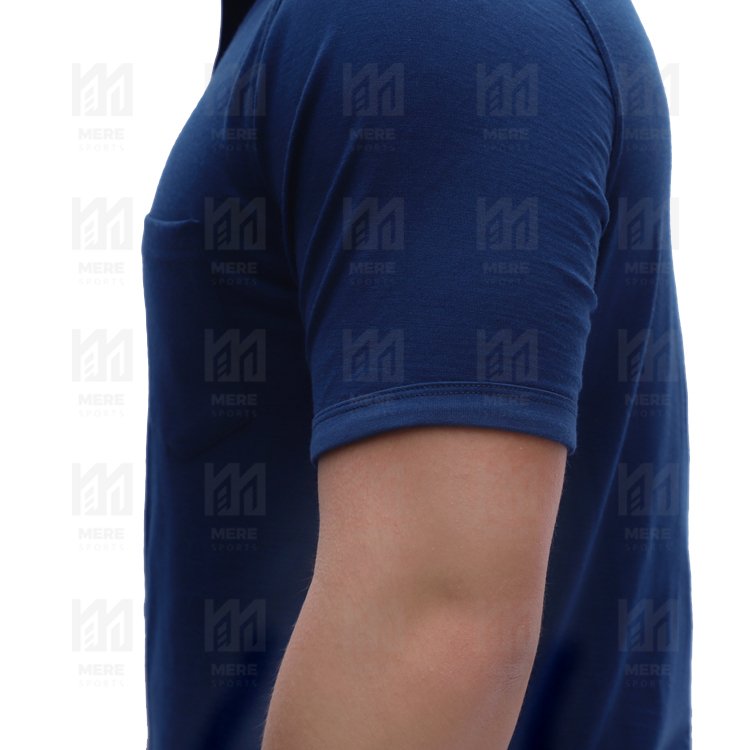 Wholesale New Fashion Comfortable Custom Logo Button T-shirt Plain Mens Casual 100% Merino Wool Polo Shirts for Men