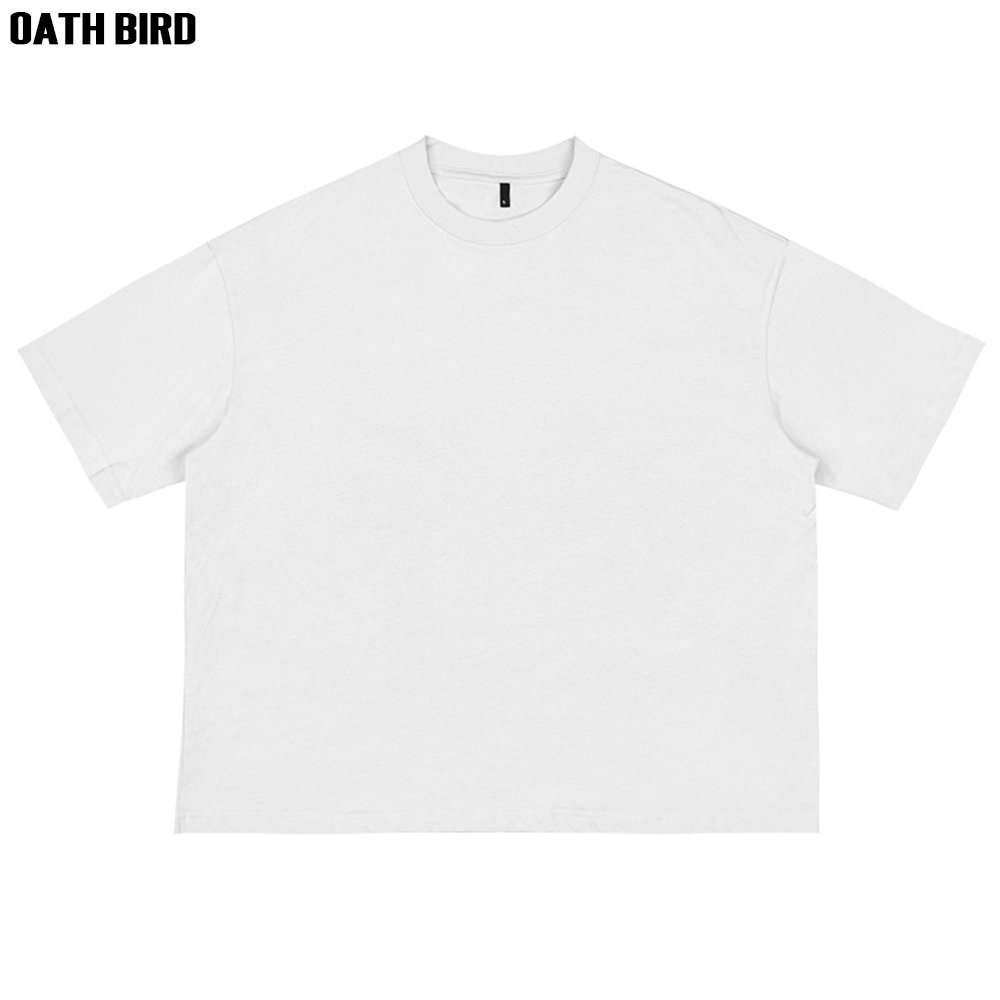 Custom Screen Printing Logo Streetwear T-shirt Men's Oversized Plain Blank T Shirt Heavyweight Cropped Boxy Fit Tshirt