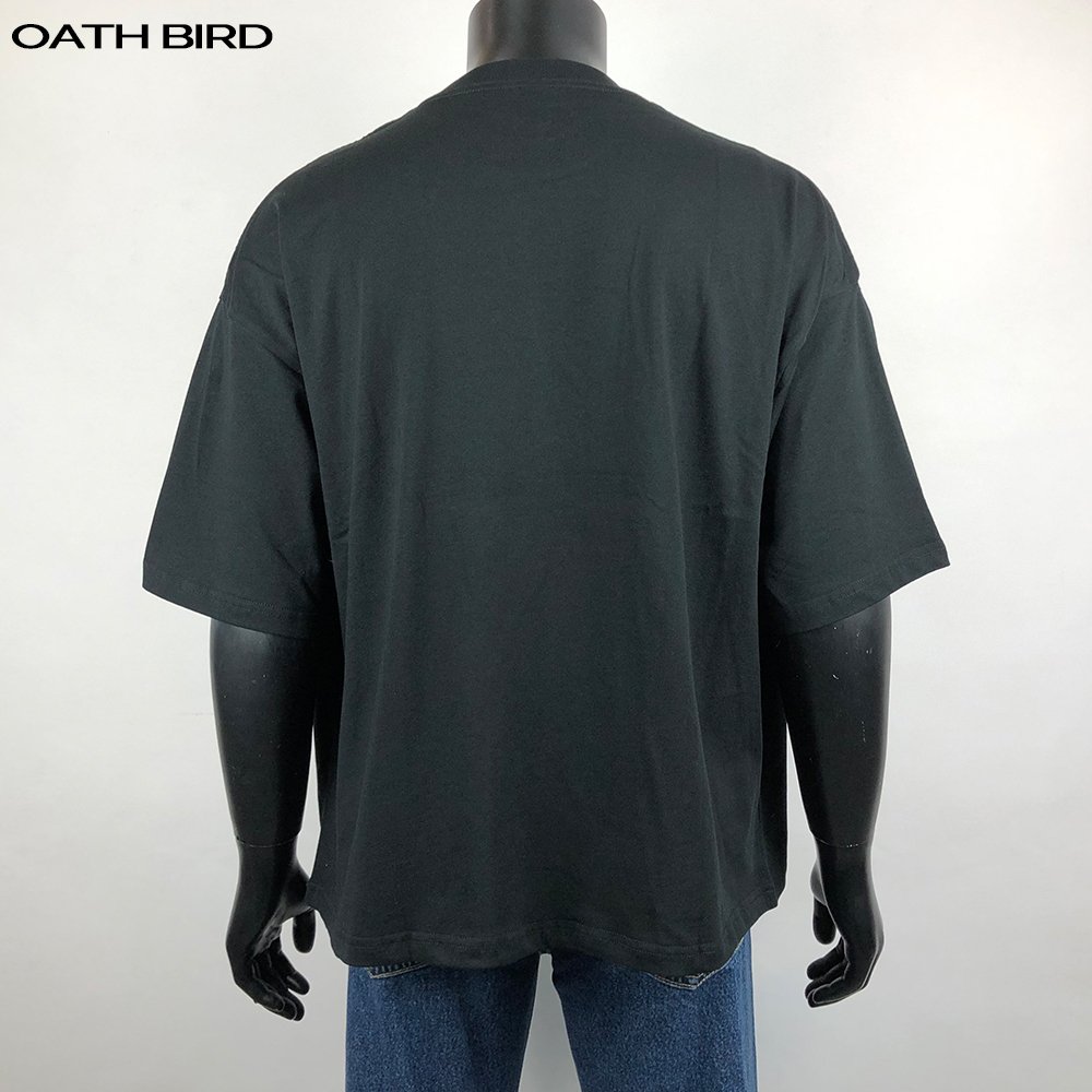Custom Screen Printing Logo Streetwear T-shirt Men's Oversized Plain Blank T Shirt Heavyweight Cropped Boxy Fit Tshirt